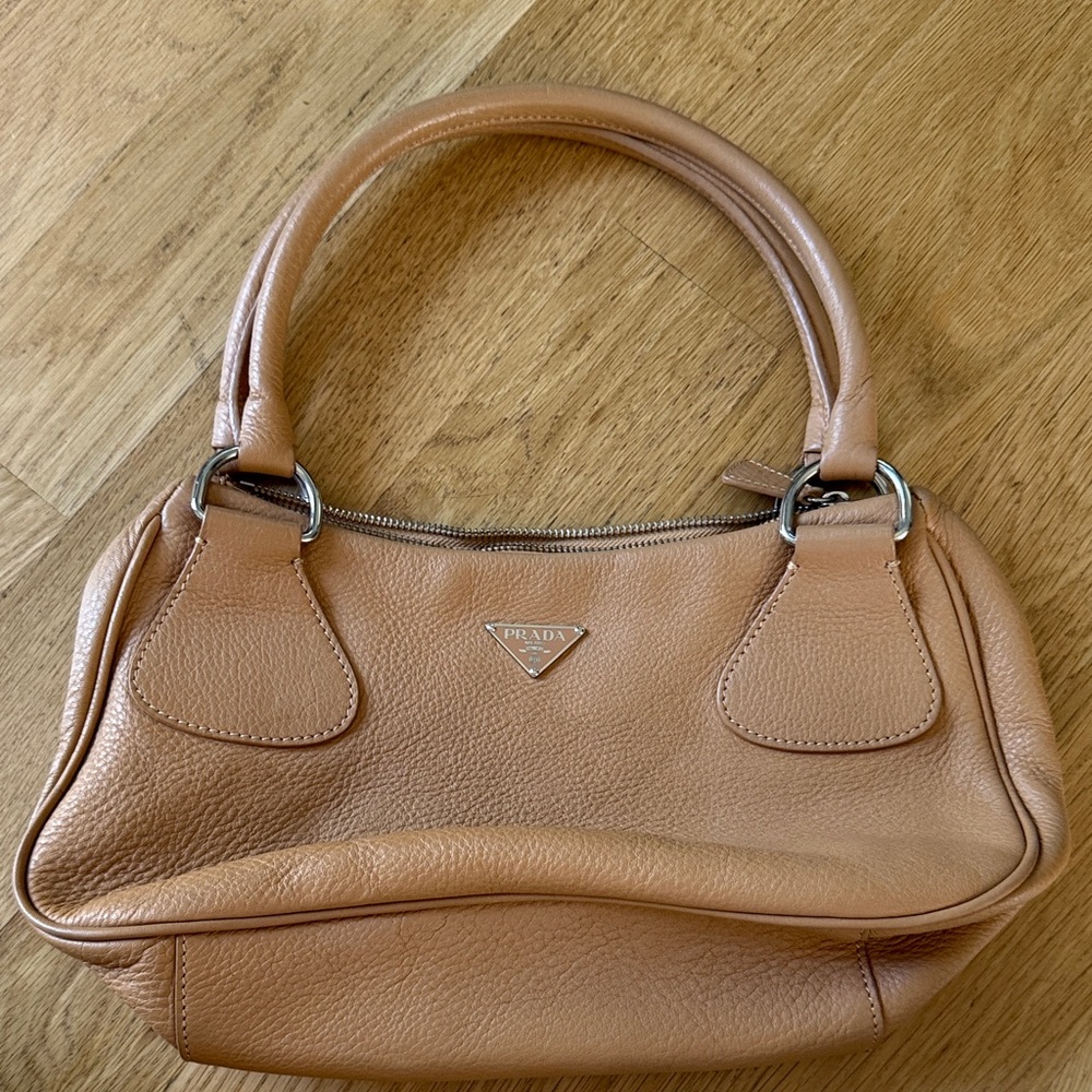 Prada Light Brown Leather Shoulder Bag